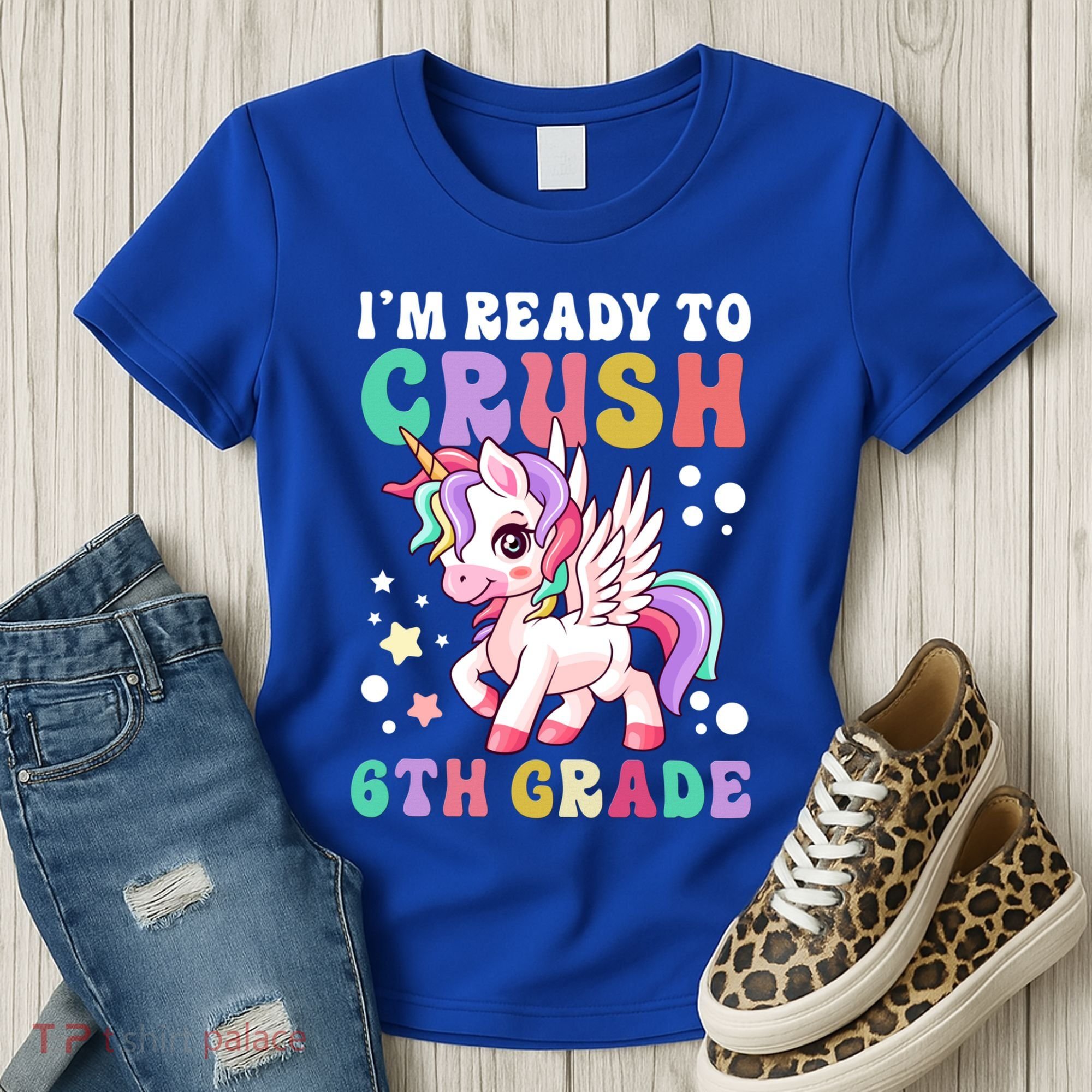 Im Ready To Crush 6Th Grade Cute Unicorn Back To School Gift Women's T-Shirt