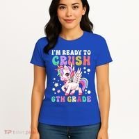 Im Ready To Crush 6Th Grade Cute Unicorn Back To School Gift Women's T-Shirt thumb 4