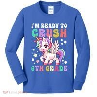 Im Ready To Crush 6Th Grade Cute Unicorn Back To School Gift Kids Long Sleeve Shirt thumb 0