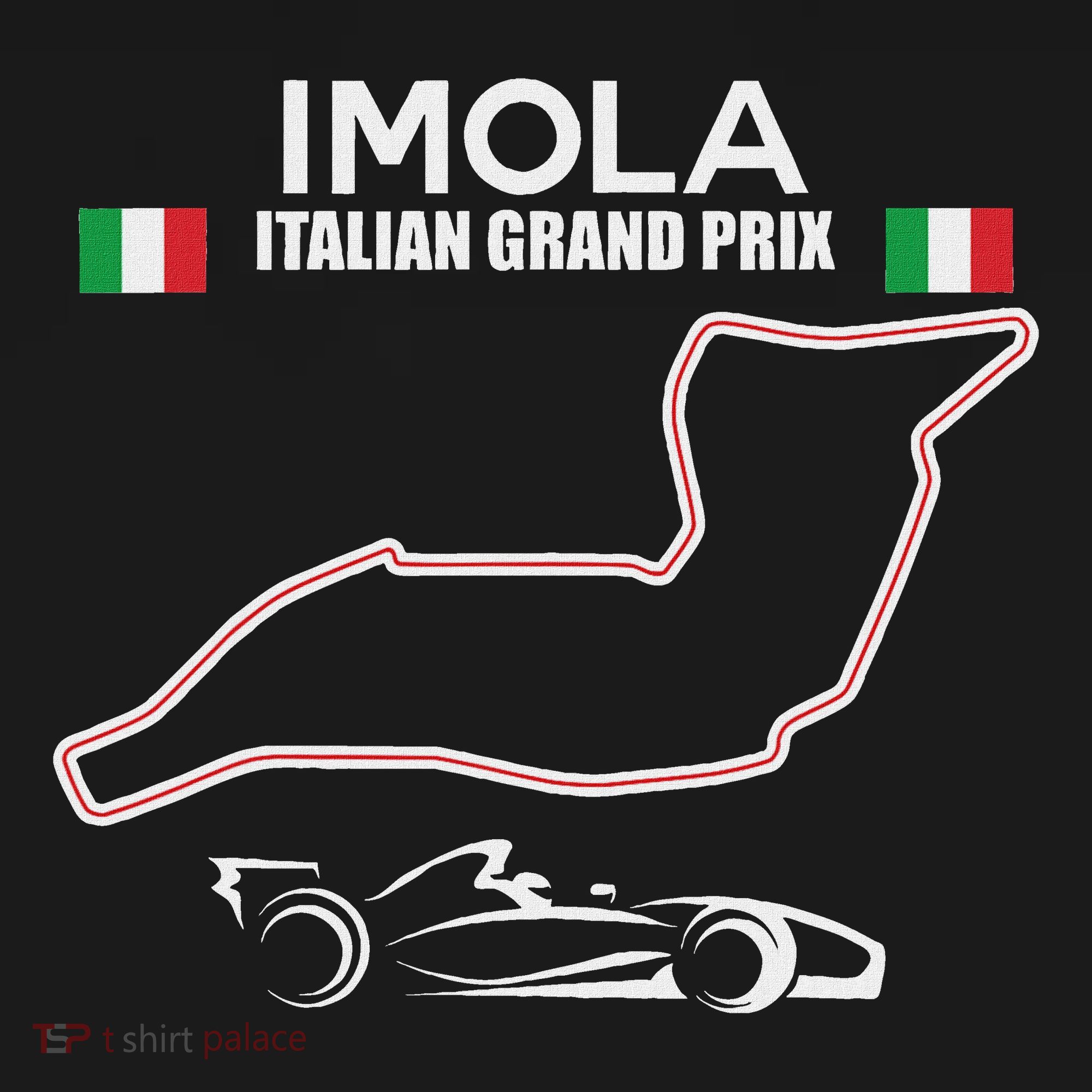 Imola Race Track Formula Racing Car Italian Women's Hoodie