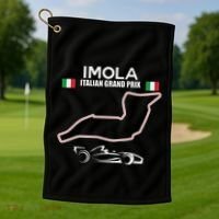 Imola Race Track Formula Racing Car Italian Golf Towel thumb 1