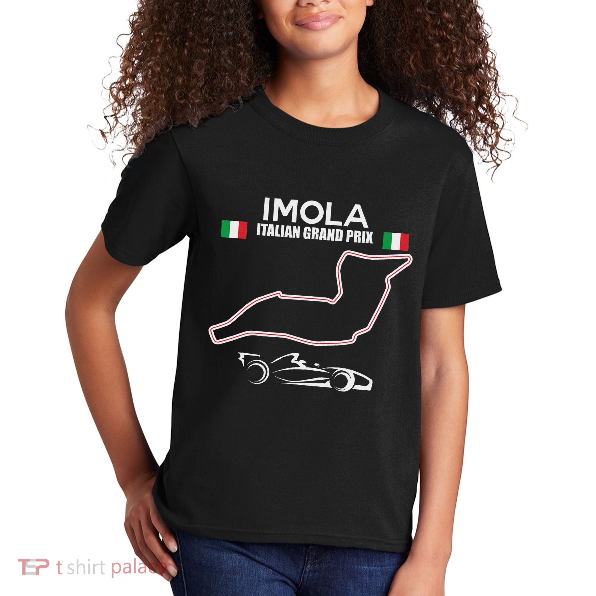 Imola Race Track Formula Racing Car Italian Kids T-Shirt