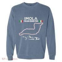 Imola Race Track Formula Racing Car Italian Garment-Dyed Sweatshirt thumb 0