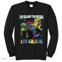 Im Ready To Crush 1st Grade Dinosaur Back To School Sweatshirt thumb 0