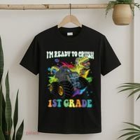 Im Ready To Crush 1st Grade Dinosaur Back To School T-Shirt thumb 2