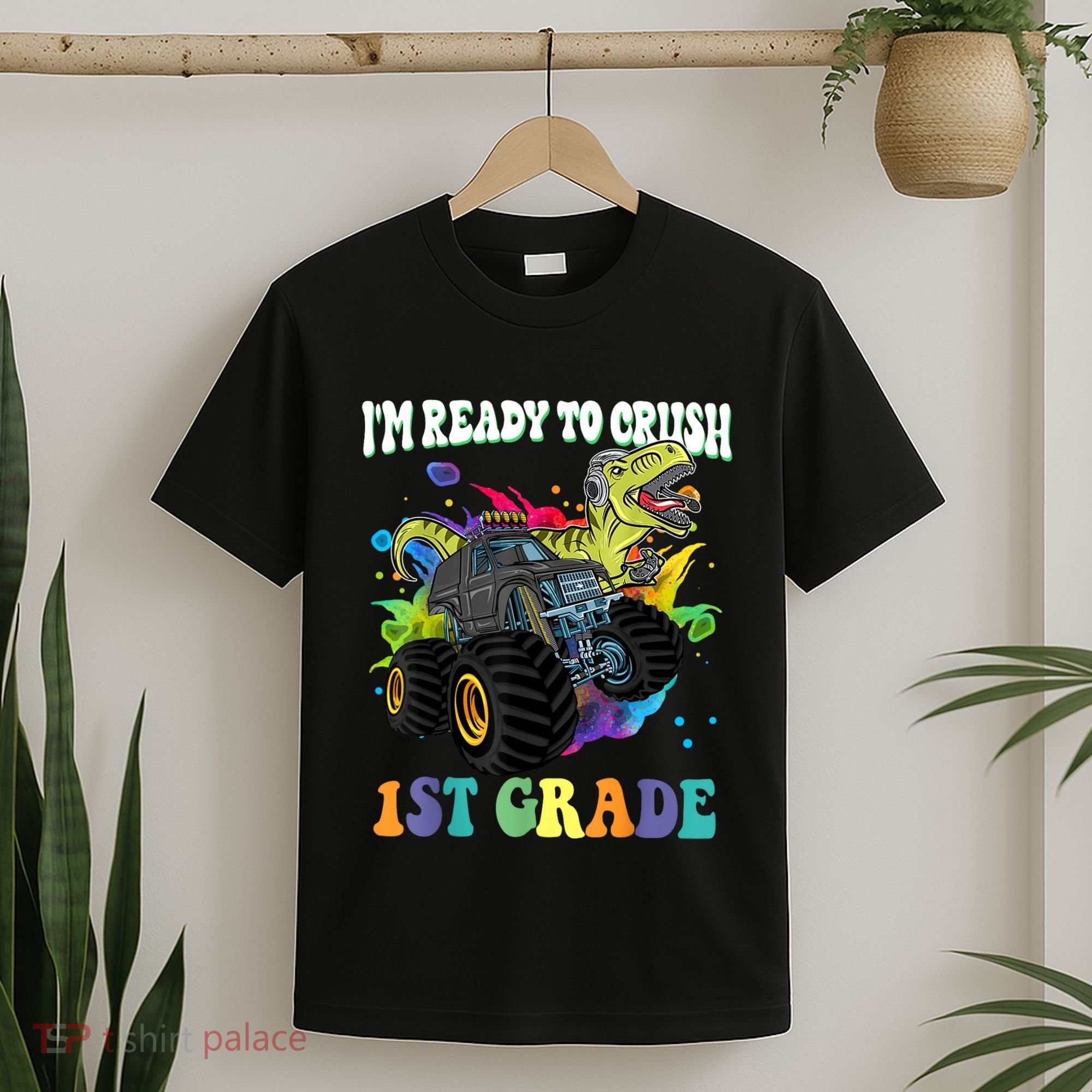 Im Ready To Crush 1st Grade Dinosaur Back To School T-Shirt