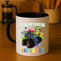 Im Ready To Crush 1st Grade Dinosaur Back To School Coffee Mug thumb 4