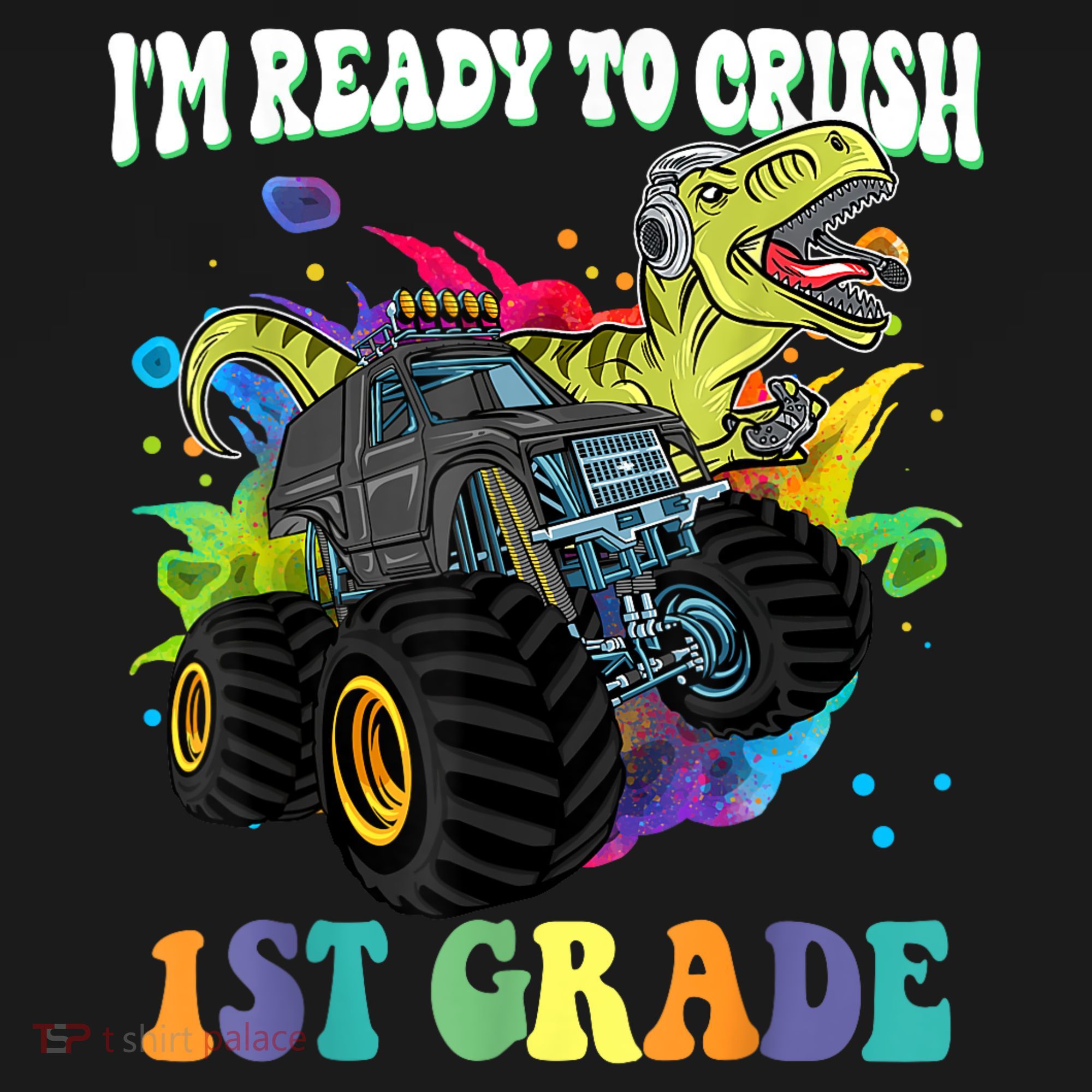 Im Ready To Crush 1st Grade Dinosaur Back To School Women's Hoodie