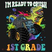 Im Ready To Crush 1st Grade Dinosaur Back To School Ornament thumb 1