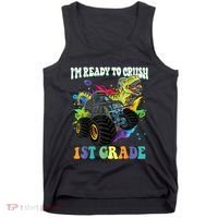 Im Ready To Crush 1st Grade Dinosaur Back To School Tank Top thumb 0
