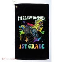 Im Ready To Crush 1st Grade Dinosaur Back To School Golf Towel thumb 0