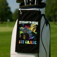 Im Ready To Crush 1st Grade Dinosaur Back To School Golf Towel thumb 2
