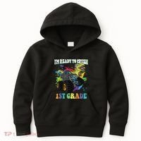 Im Ready To Crush 1st Grade Dinosaur Back To School Kids Hoodie thumb 0