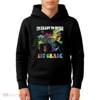 Im Ready To Crush 1st Grade Dinosaur Back To School Kids Hoodie thumb 4