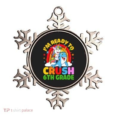 Im Ready To Crush 6Th Grade Unicorn Narwhal Back To School Gift Ornament