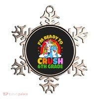 Im Ready To Crush 6Th Grade Unicorn Narwhal Back To School Gift Ornament thumb 0