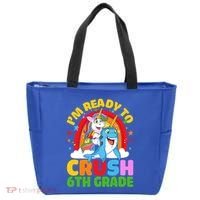 Im Ready To Crush 6Th Grade Unicorn Narwhal Back To School Gift Tote Bag thumb 0