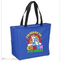 Im Ready To Crush 6Th Grade Unicorn Narwhal Back To School Gift Tote Bag thumb 2