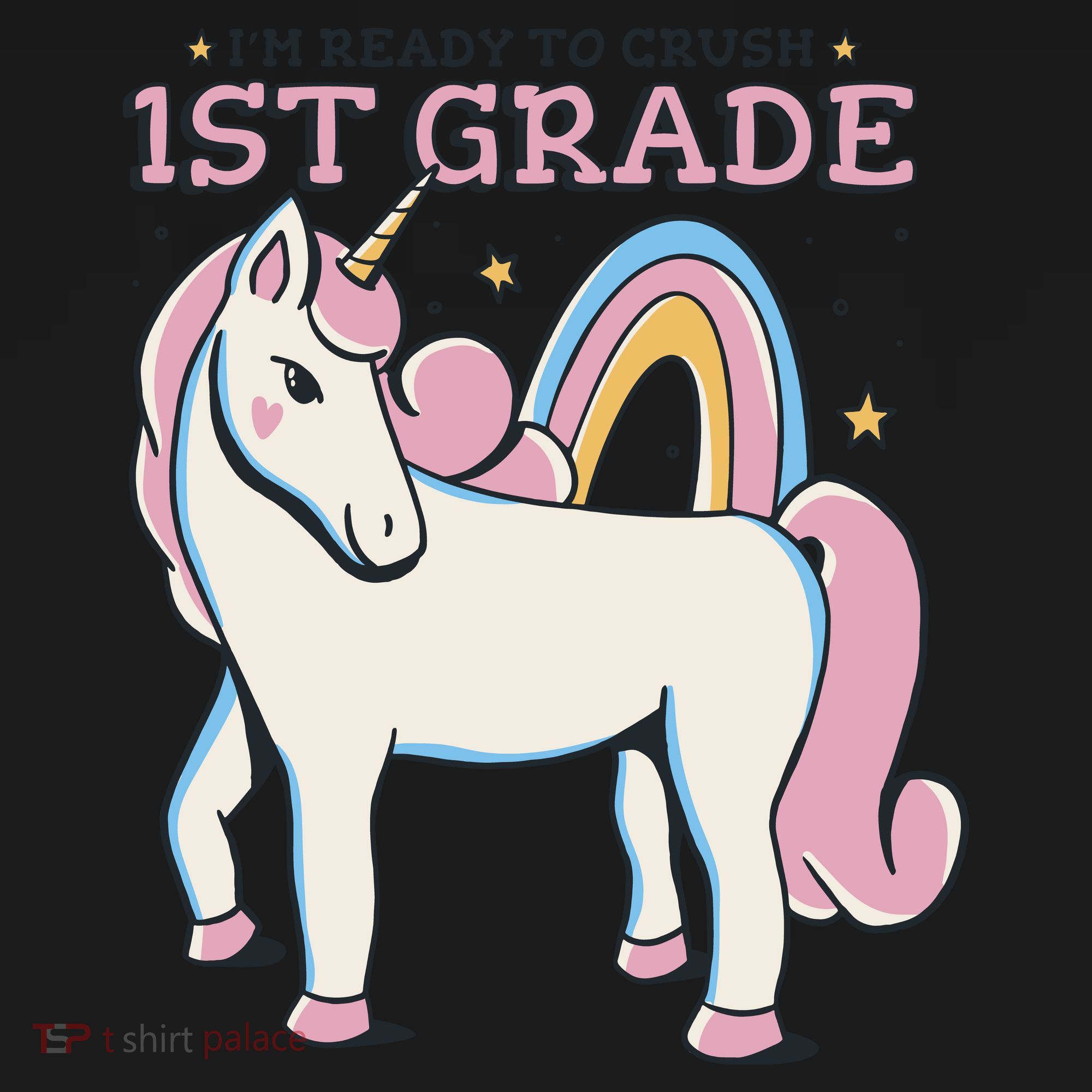 I'm Ready To Crush 1st Grade Rainbow Unicorn Toddler Hoodie