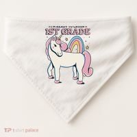 I'm Ready To Crush 1st Grade Rainbow Unicorn USA-Made Doggie Bandana thumb 0