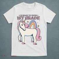 I'm Ready To Crush 1st Grade Rainbow Unicorn T-Shirt thumb 5