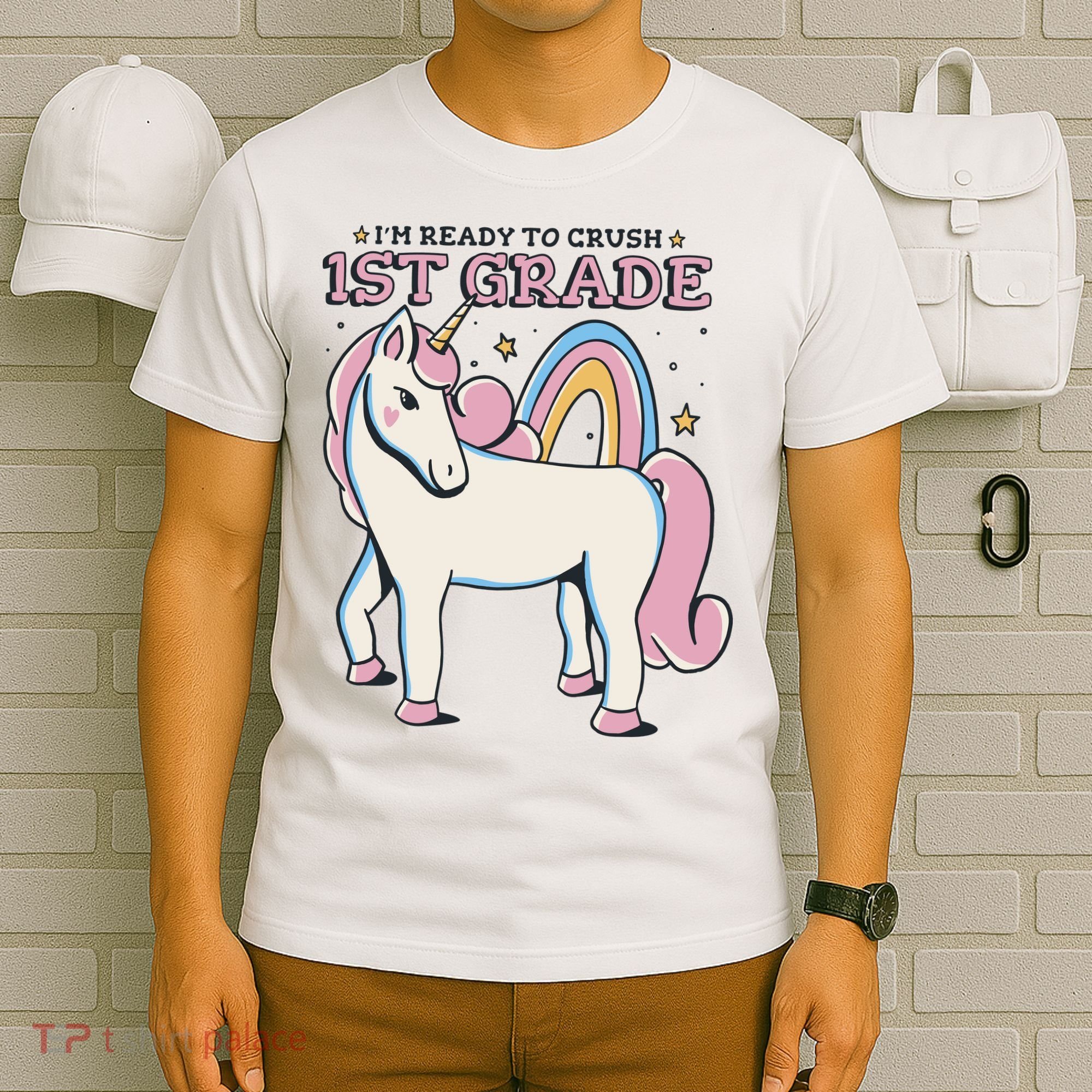 I'm Ready To Crush 1st Grade Rainbow Unicorn T-Shirt