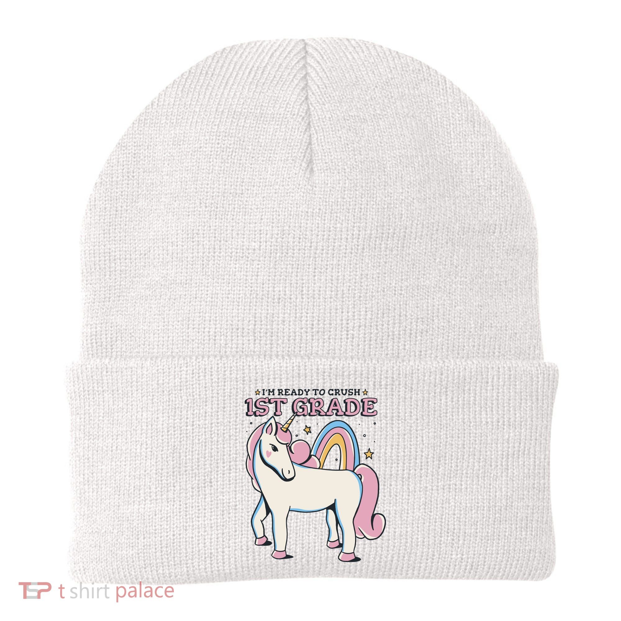 I'm Ready To Crush 1st Grade Rainbow Unicorn Beanie