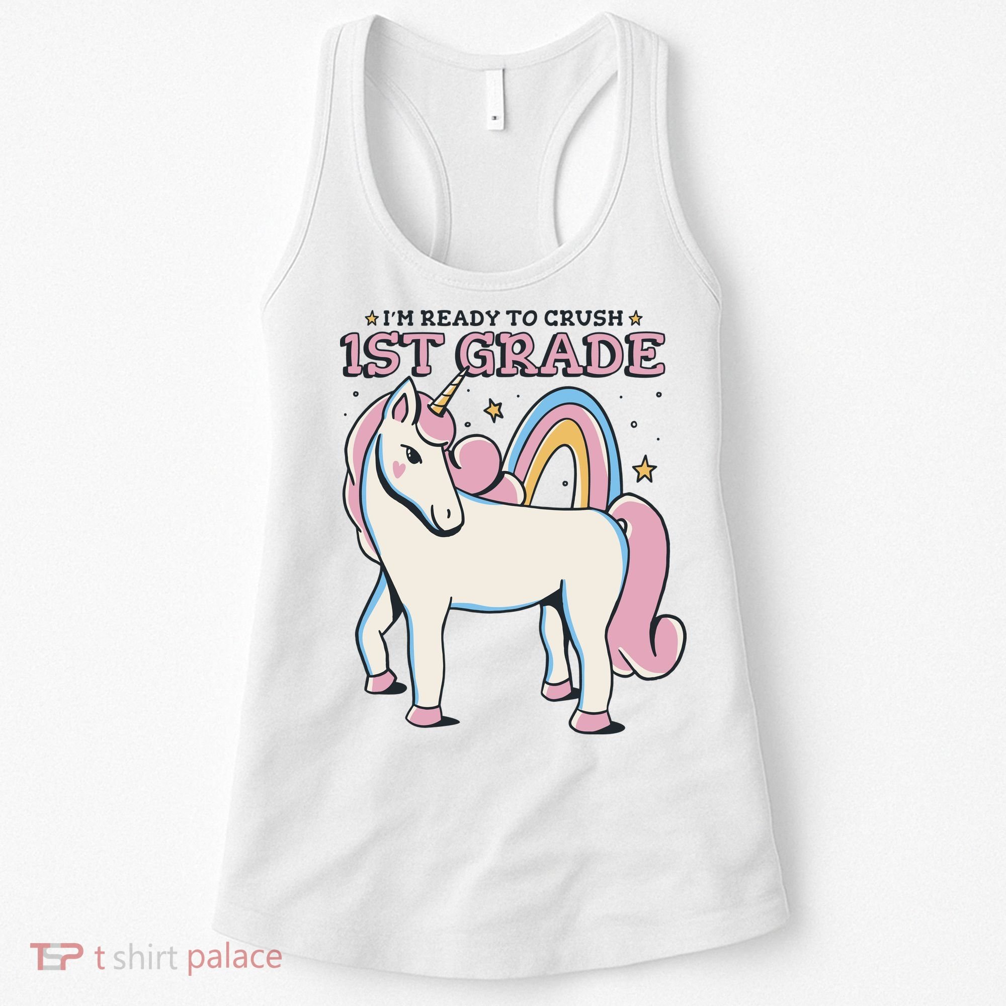 I'm Ready To Crush 1st Grade Rainbow Unicorn Women's Tank Top