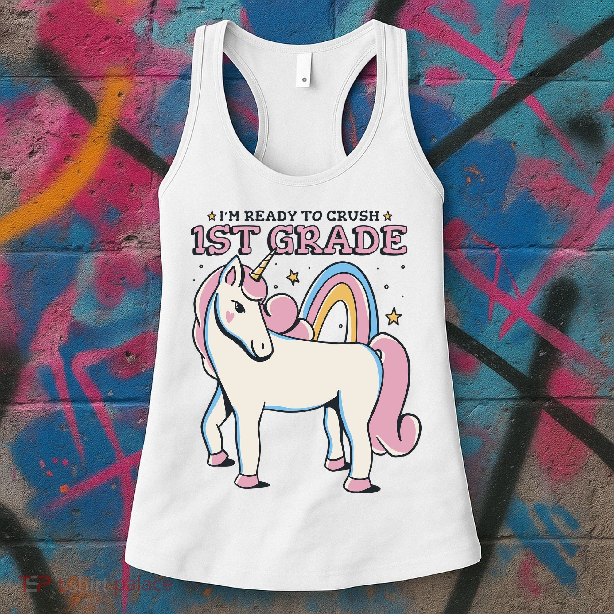 I'm Ready To Crush 1st Grade Rainbow Unicorn Women's Tank Top