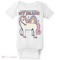I'm Ready To Crush 1st Grade Rainbow Unicorn Baby Bodysuit thumb 0