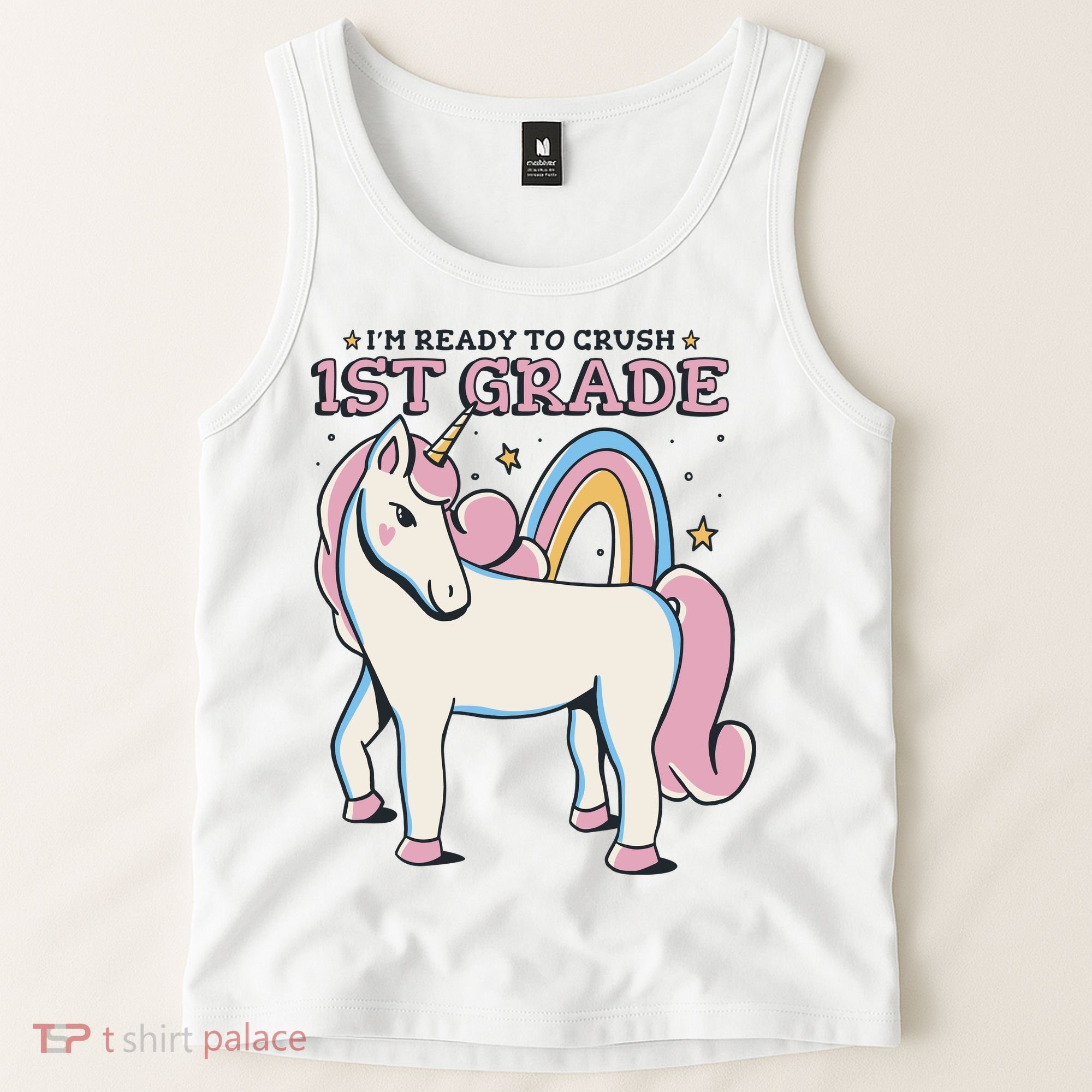 I'm Ready To Crush 1st Grade Rainbow Unicorn Tank Top
