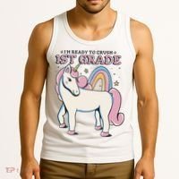 I'm Ready To Crush 1st Grade Rainbow Unicorn Tank Top thumb 3
