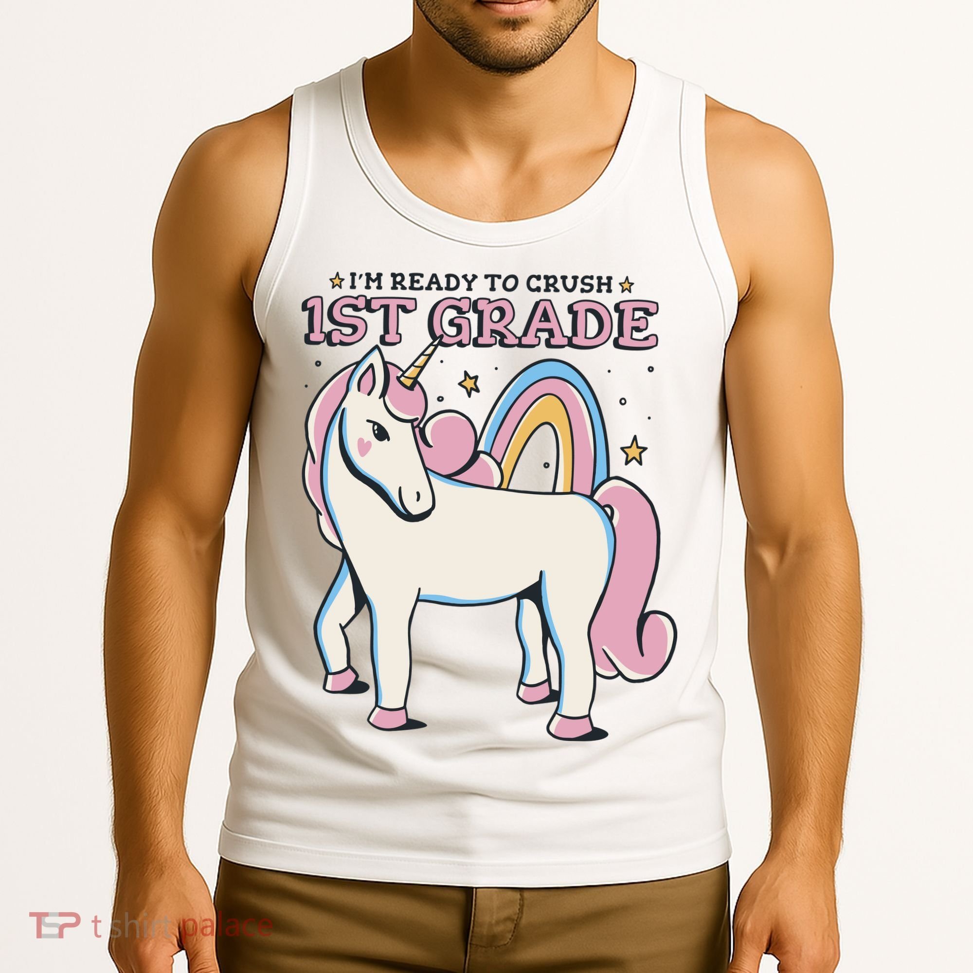 I'm Ready To Crush 1st Grade Rainbow Unicorn Tank Top