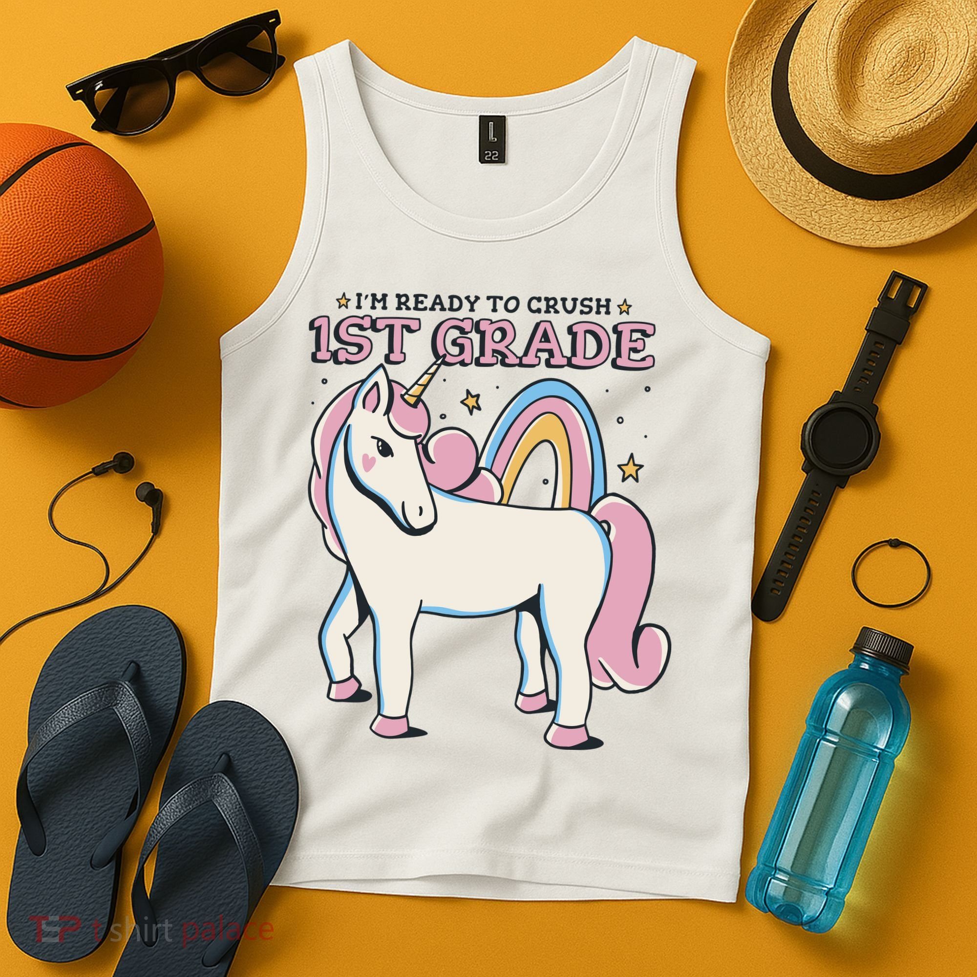I'm Ready To Crush 1st Grade Rainbow Unicorn Tank Top