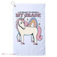 I'm Ready To Crush 1st Grade Rainbow Unicorn Golf Towel thumb 0