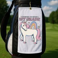 I'm Ready To Crush 1st Grade Rainbow Unicorn Golf Towel thumb 2