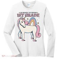 I'm Ready To Crush 1st Grade Rainbow Unicorn Women's Long Sleeve Shirt thumb 0