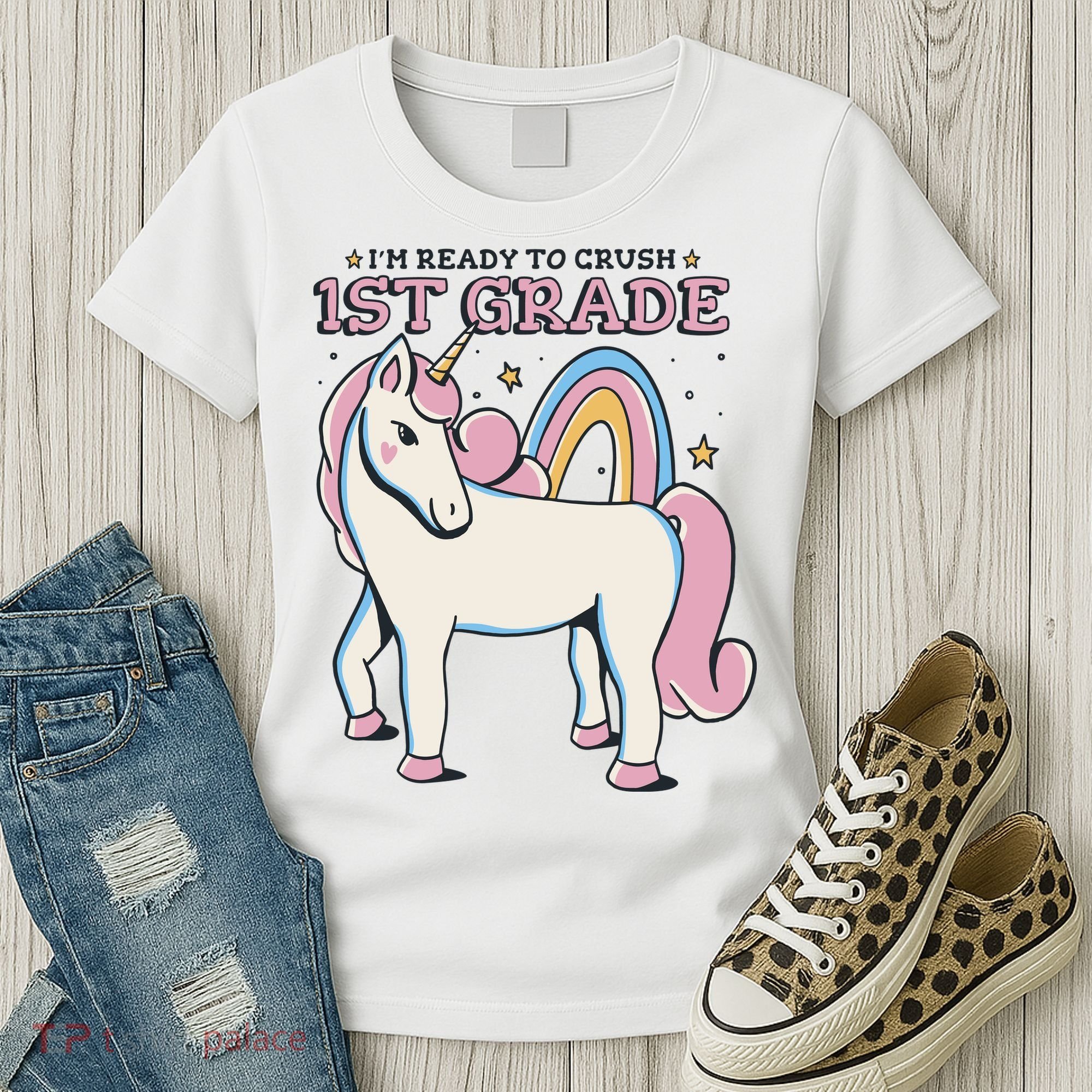 I'm Ready To Crush 1st Grade Rainbow Unicorn Women's T-Shirt