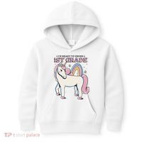 I'm Ready To Crush 1st Grade Rainbow Unicorn Kids Hoodie thumb 0