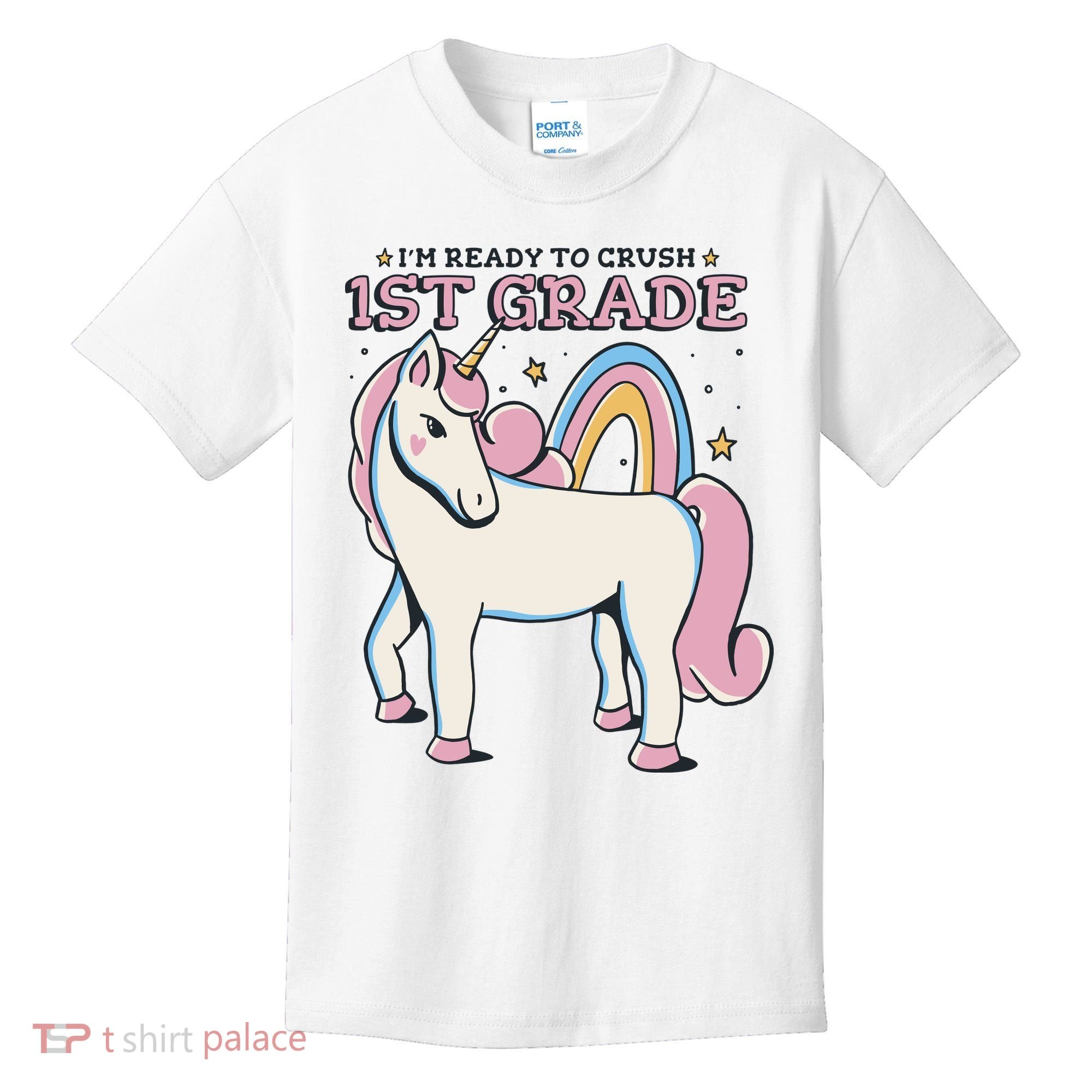 I'm Ready To Crush 1st Grade Rainbow Unicorn Kids T-Shirt