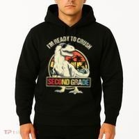 I'm Ready To Crush 2nd Grade Dinosaur T Rex Back To School Hoodie thumb 2
