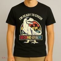 I'm Ready To Crush 2nd Grade Dinosaur T Rex Back To School T-Shirt thumb 3