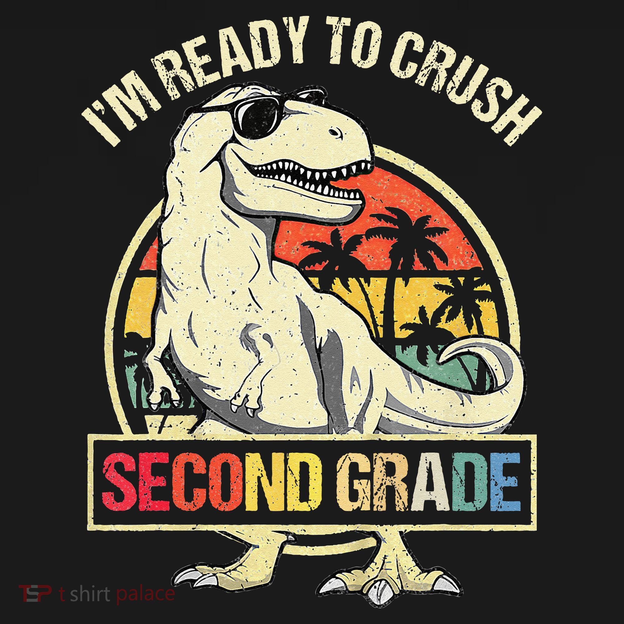 I'm Ready To Crush 2nd Grade Dinosaur T Rex Back To School Women's Hoodie
