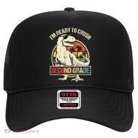 I'm Ready To Crush 2nd Grade Dinosaur T Rex Back To School Hat thumb 0