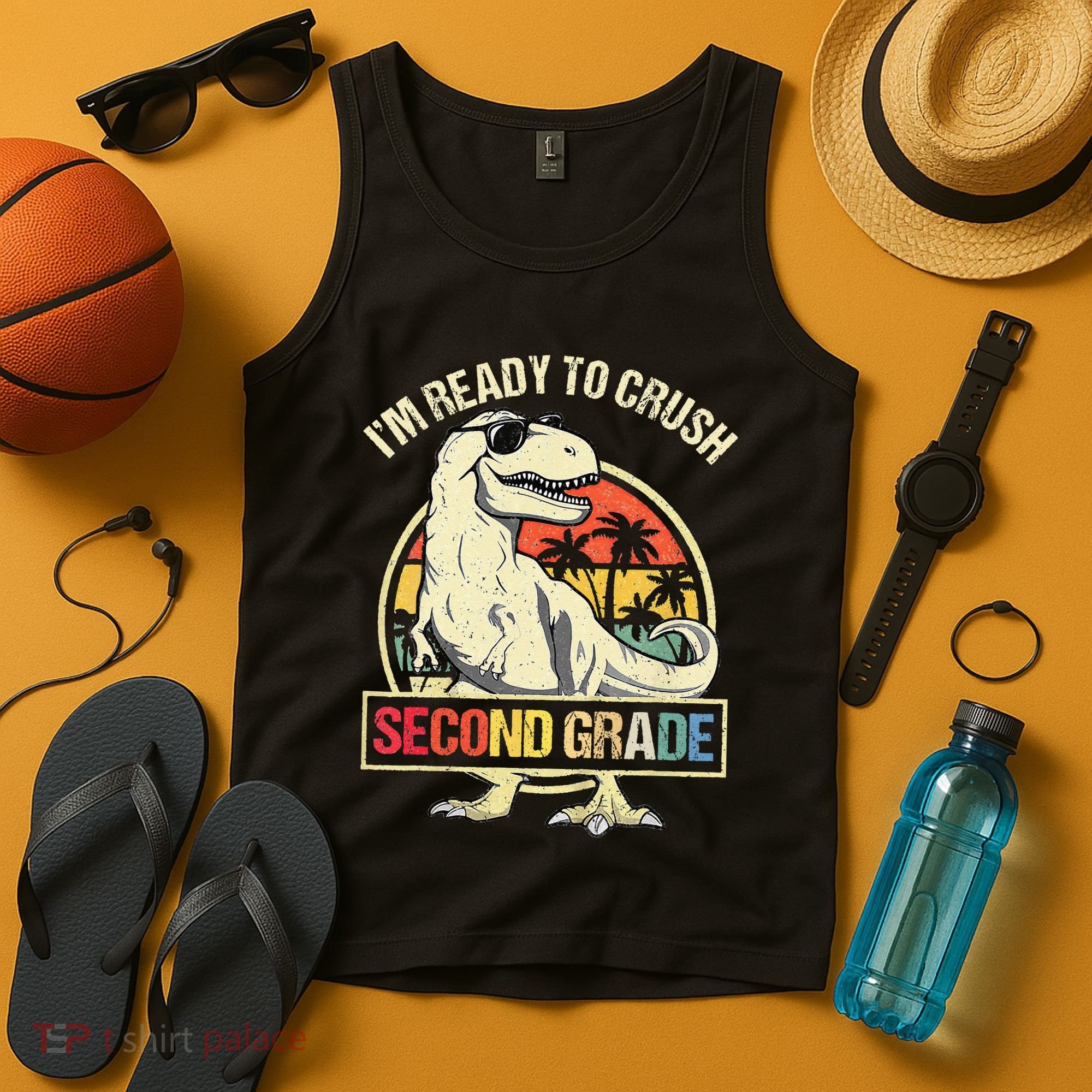 I'm Ready To Crush 2nd Grade Dinosaur T Rex Back To School Tank Top