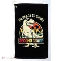 I'm Ready To Crush 2nd Grade Dinosaur T Rex Back To School Golf Towel thumb 0