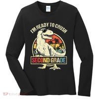 I'm Ready To Crush 2nd Grade Dinosaur T Rex Back To School Women's Long Sleeve Shirt thumb 0
