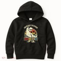I'm Ready To Crush 2nd Grade Dinosaur T Rex Back To School Kids Hoodie thumb 0