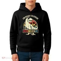 I'm Ready To Crush 2nd Grade Dinosaur T Rex Back To School Kids Hoodie thumb 4