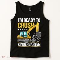 I'm Ready To Crush Kindergarten Construction Vehicle Boy Tank Top thumb 2